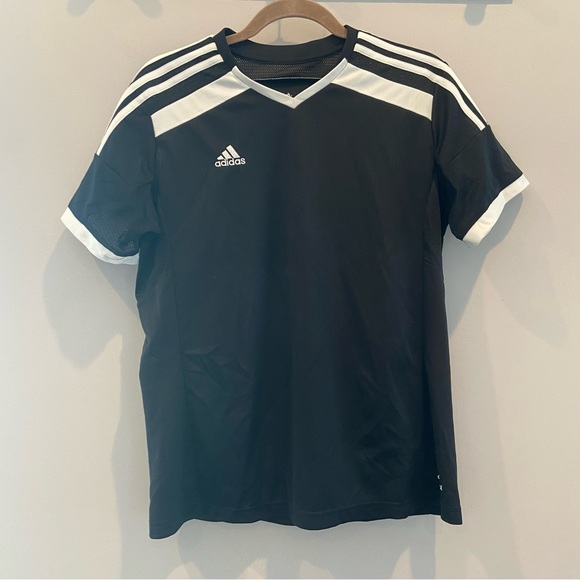 ADIDAS Blokette Soccer Jersey Climacool Black Large - Picture 2 of 7